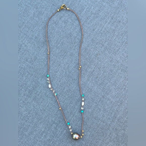 Tahitian pearl necklace - Picture 1 of 4